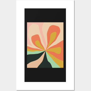 Retro Floral #2 - Abstract Floral Print Posters and Art